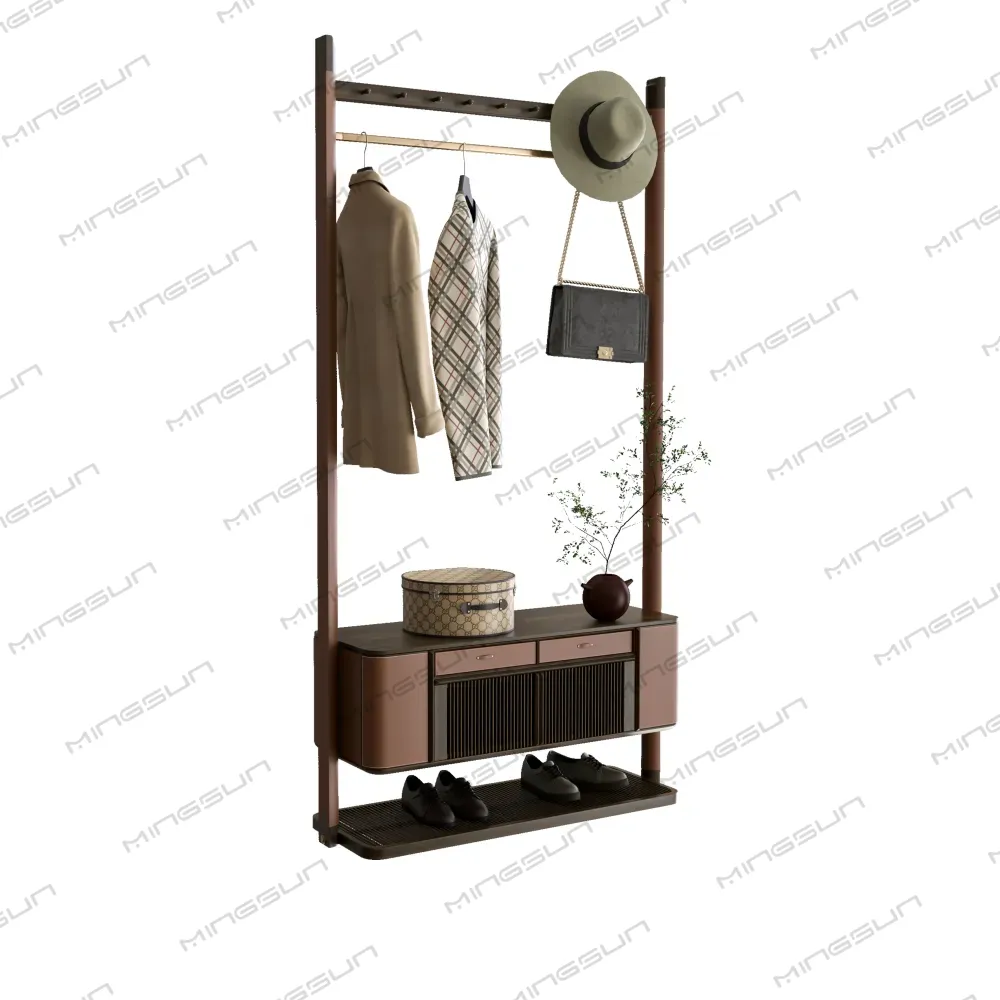 modern-hotel-coat-rack-with-storage-drawers-and-ventilated-shoe-shelf-for-boutique-designs - MINGSUN modern-hotel-coat-rack-with-storage-drawers-and-ventilated-shoe-shelf-for-boutique-designs - MINGSUN
