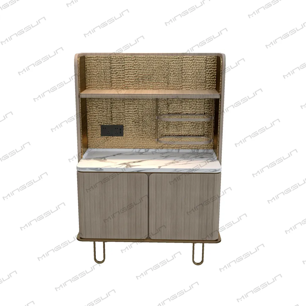 modern-hotel-minibar-with-open-shelving-and-integrated-power-outlet-for-guest-convenience - MINGSUN modern-hotel-minibar-with-open-shelving-and-integrated-power-outlet-for-guest-convenience - MINGSUN