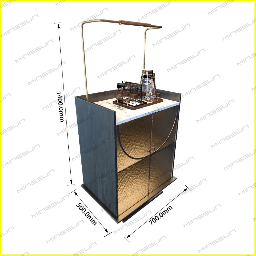 modern-hotel-room-minibar-with-marble-top-and-gold-finish - MINGSUN