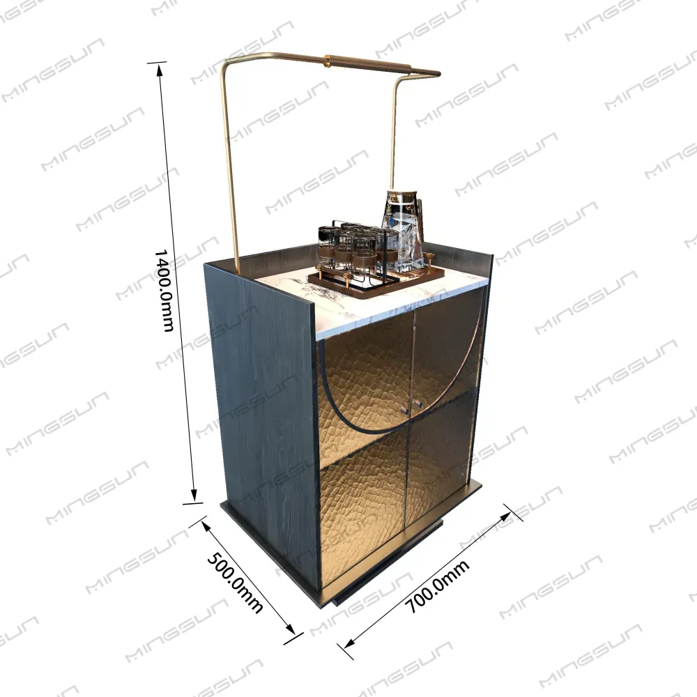 modern-hotel-room-minibar-with-marble-top-and-gold-finish - MINGSUN modern-hotel-room-minibar-with-marble-top-and-gold-finish - MINGSUN