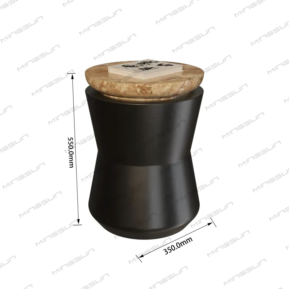 طاولة جانبية عصرية على شكل ساعة رملية، أبعادها 550 مم × 350 مم، سطحها من الرخام، مناسبة لمشاريع الضيافة الفاخرة - مينغسون طاولة جانبية عصرية على شكل ساعة رملية، أبعادها 550 مم × 350 مم، سطحها من الرخام، مناسبة لمشاريع الضيافة الفاخرة - مينغسون