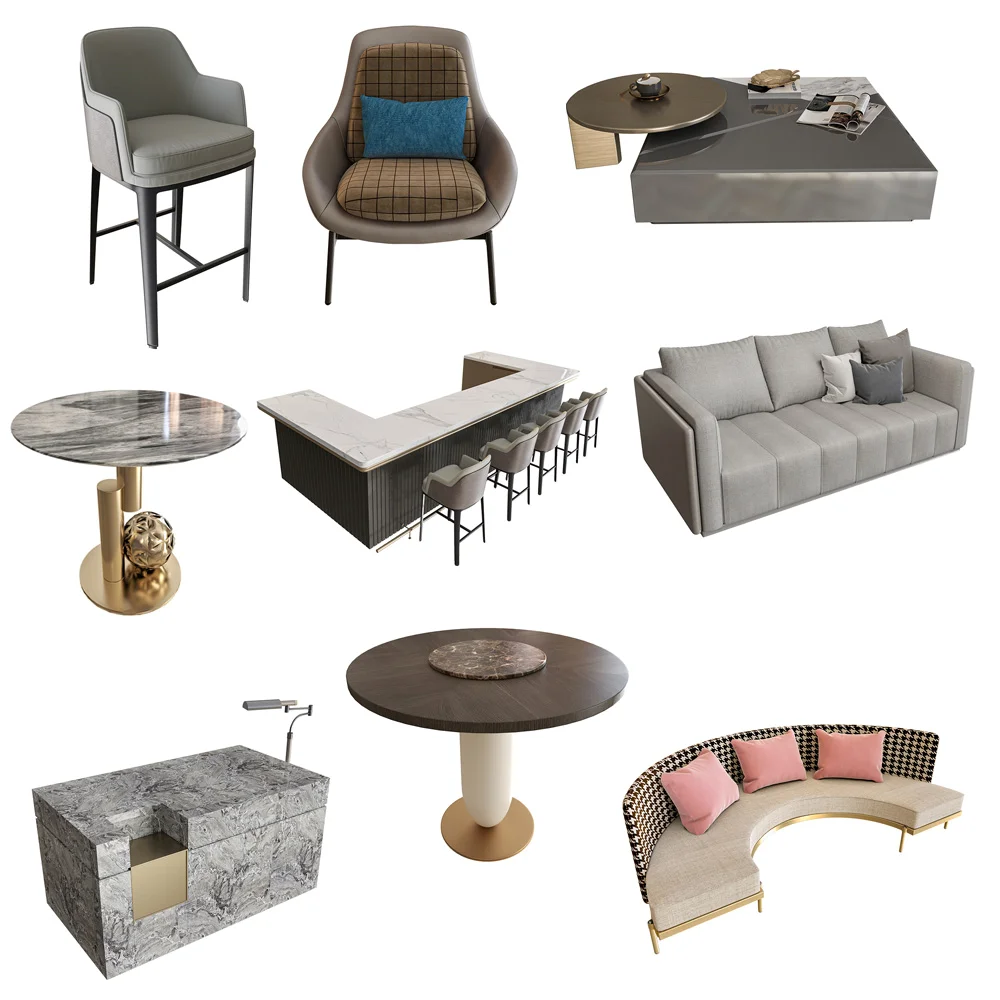 modern-luxury-hotel-furniture-collection-sofa-bar-counter-coffee-tables-and-accent-chairs - MINGSUN