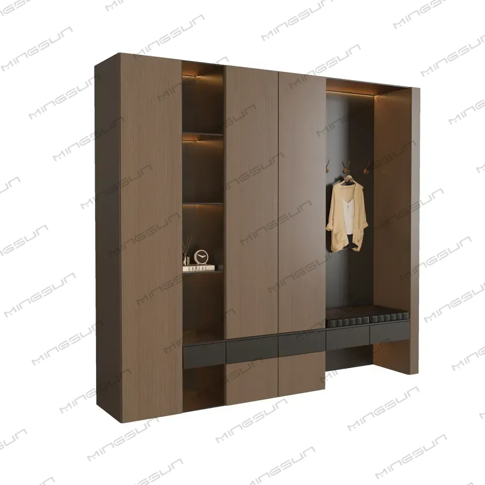 modern upscale hallway desk with curved brass base and nero marquina marble top - MINGSUN