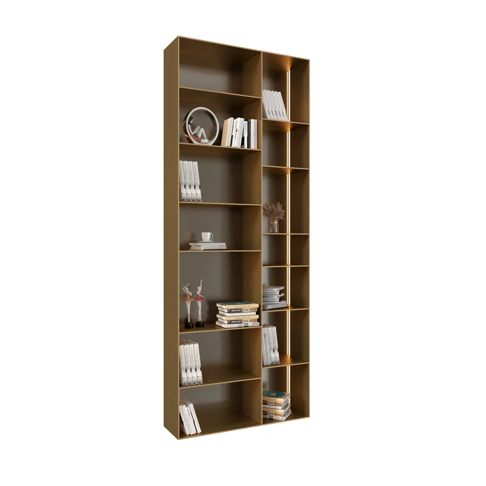 premium-hotel-bookshelf-with-asymmetrical-layout-for-unique-room-decor-and-storage - MINGSUN