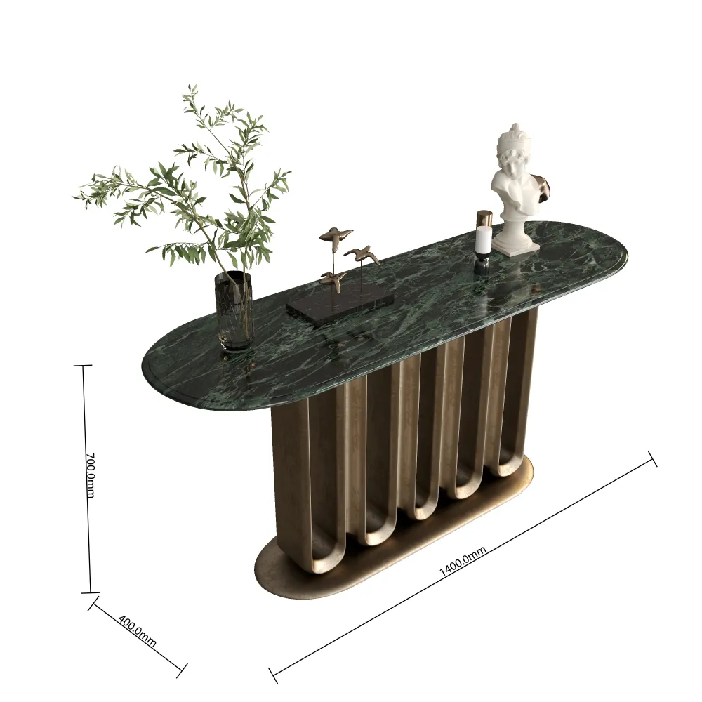 professional 1400mm stone top console table dimensions for commercial interior projects - MINGSUN