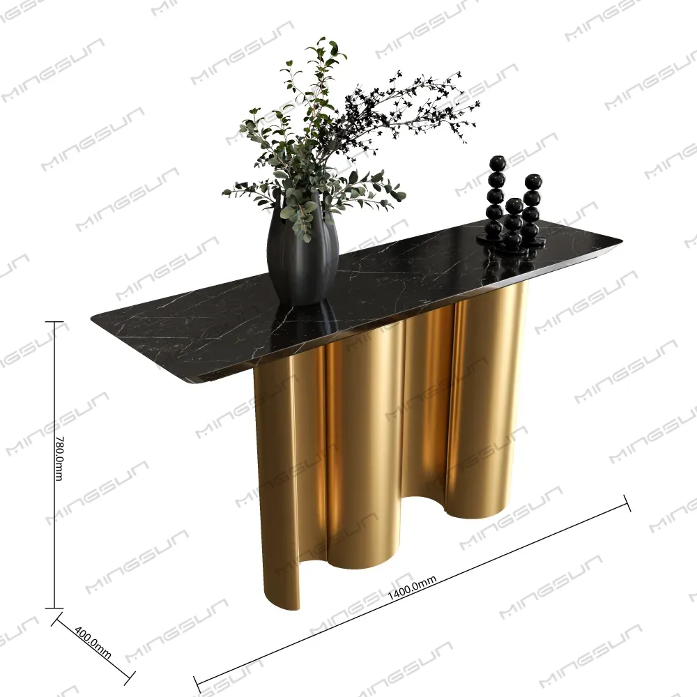professional 1400mm stone top console table dimensions for commercial interior projects - MINGSUN professional 1400mm stone top console table dimensions for commercial interior projects - MINGSUN