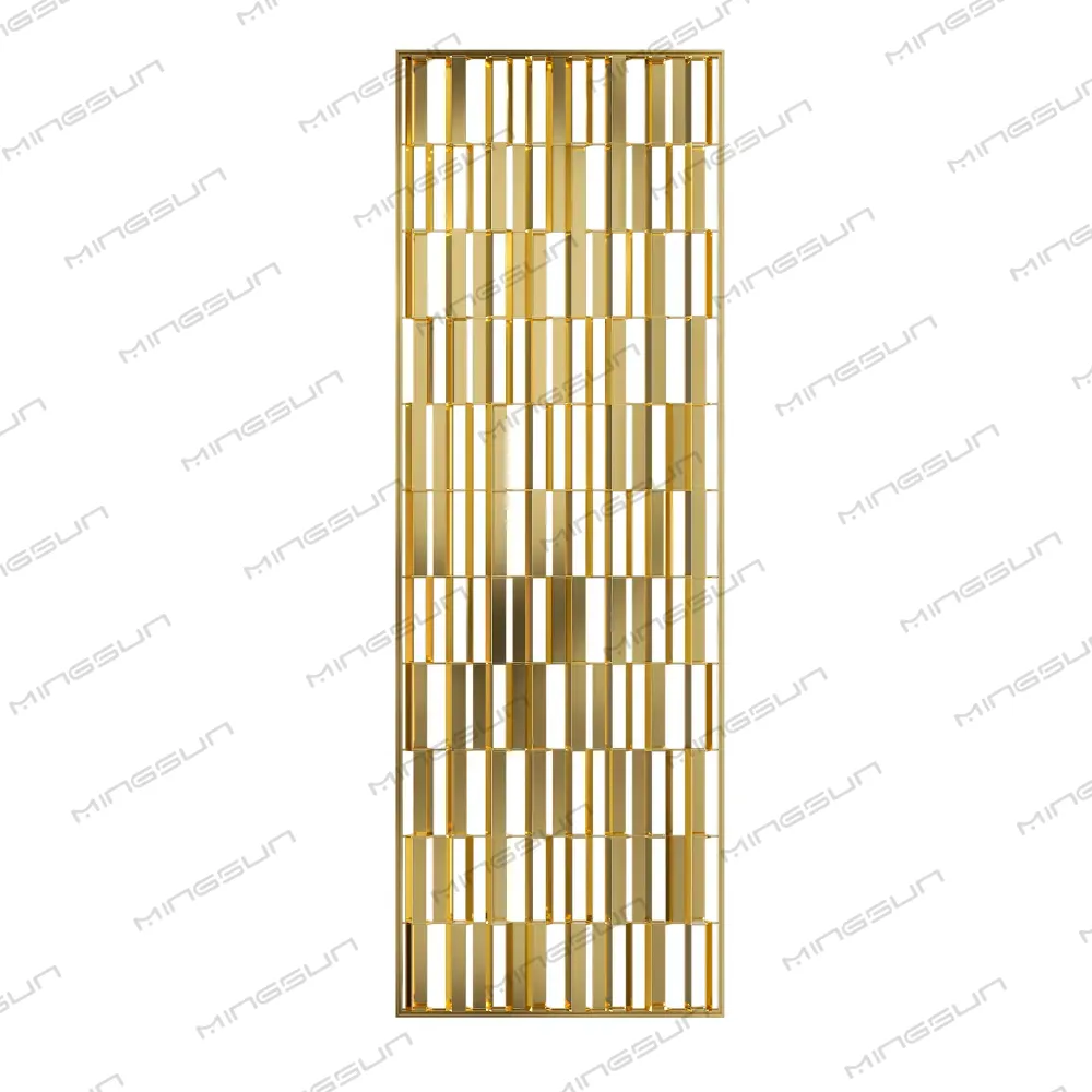 sleek-gold-metal-screen-panel-for-boutique-hotels-with-geometric-pattern-and-reflective-finish - MINGSUN sleek-gold-metal-screen-panel-for-boutique-hotels-with-geometric-pattern-and-reflective-finish - MINGSUN