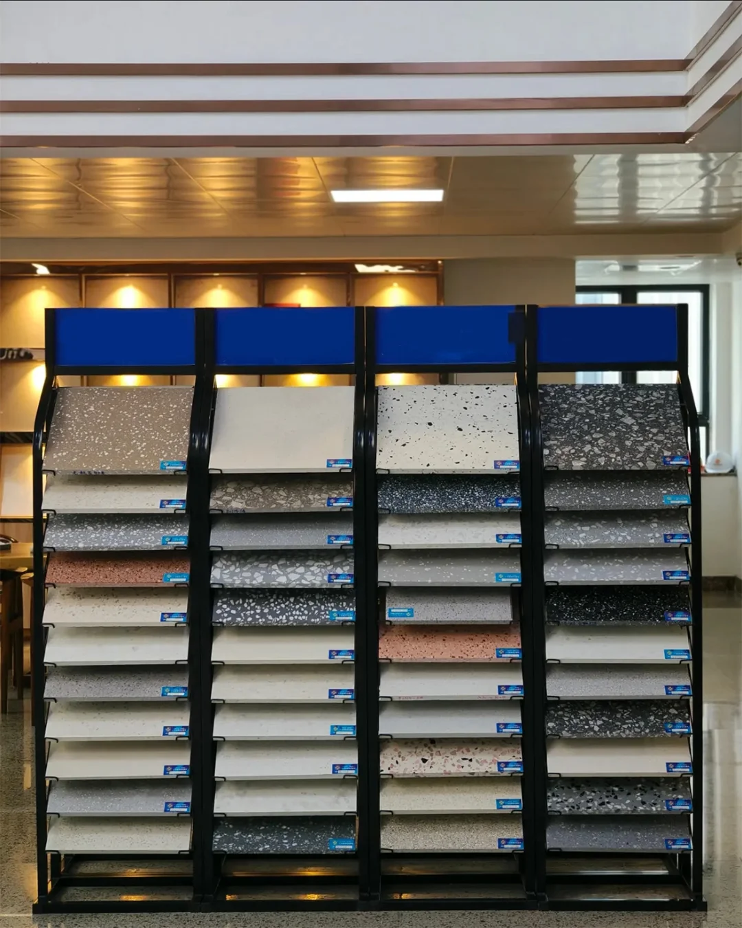 terrazzo-flooring-samples-display-rack-for-hotel-interior-design-and-commercial-projects