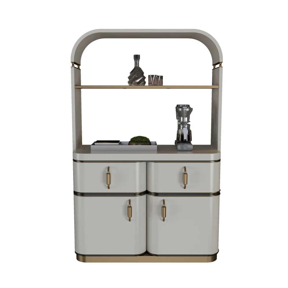 منظر علوي لعداد مقهى فاخر يتميز بسطح من الحجر الطبيعي ومساحة عمل منظمة للباريستا - مينغسون