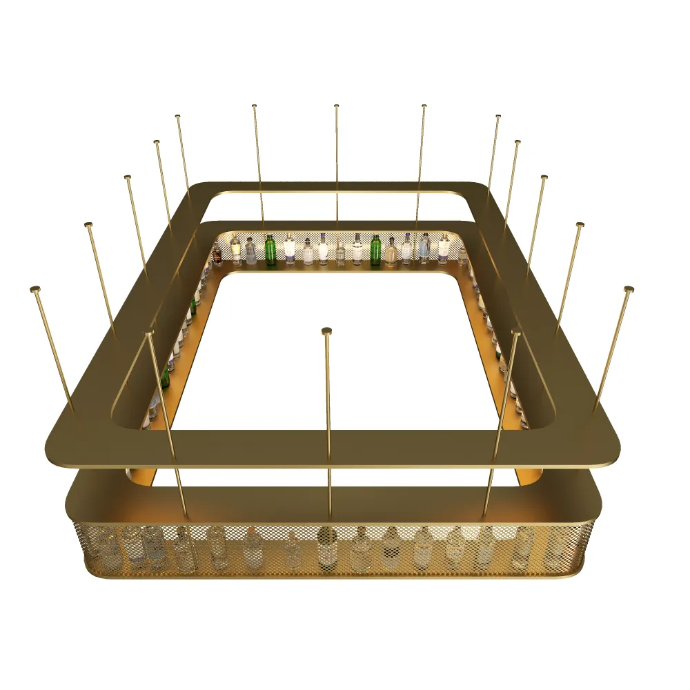 unique-square-design-ceiling-mounted-liquor-shelf-for-luxury-f-and-b-projects-top-down-view - MINGSUN