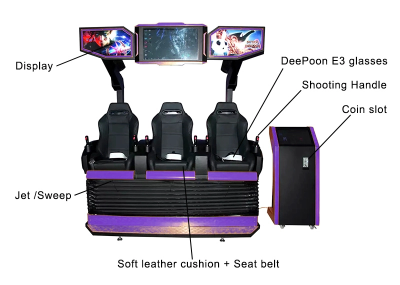 3 player VR cinema game machine price