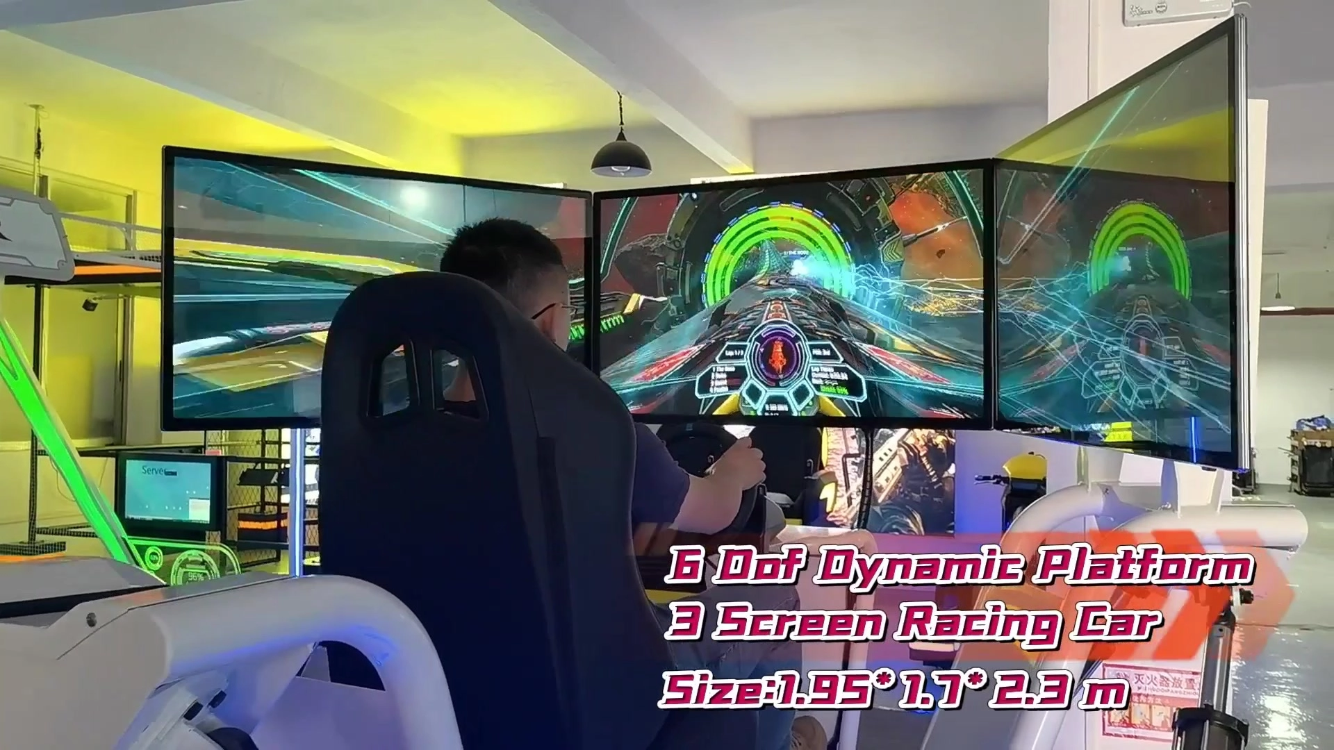 3 Screen 6DOF Car Racing Simulator