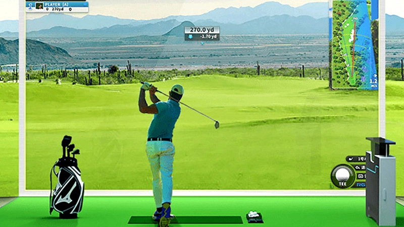 Preventing golf simulator baffle enclosure sagging