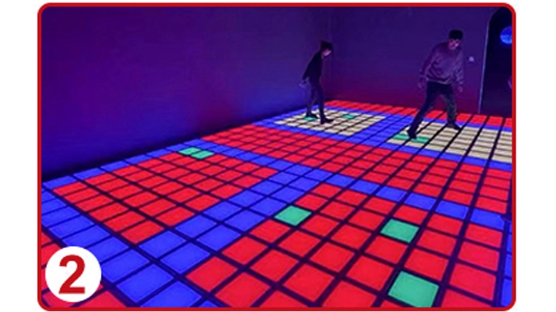 activated LED floor grid game systems supplier