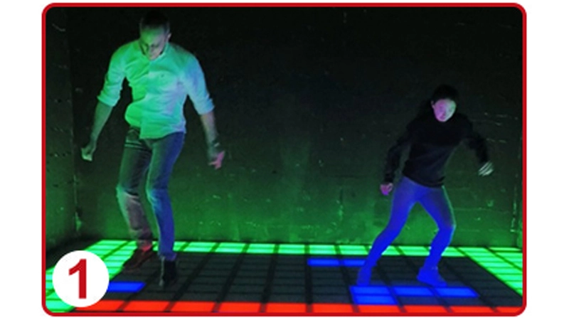 led grid light wall game for team building
