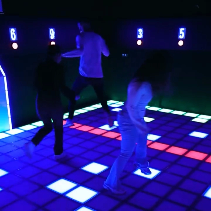 interactive LED action sensing floor tiles escape room installation guide