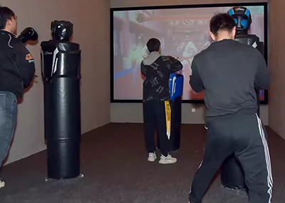 AR interactive punching fitness game (3) AR punching fitness game simulator machine price