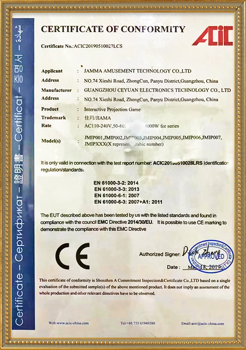 Certificate Of Conformity