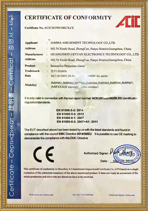 Certificate Of Conformity
