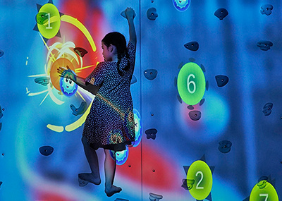 interactive beam wall climbing game system