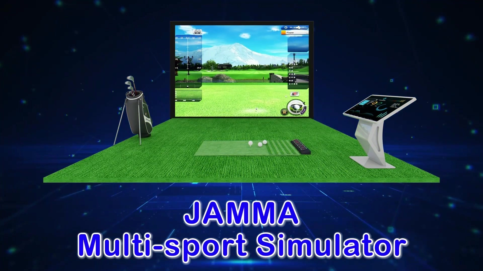 Golf+Soccer-Multi-sport-Simulator Sports Baseball Pitching Machine