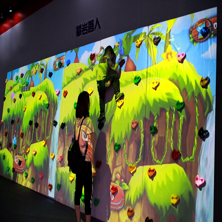 hottest indoor interactive climbing wall for kids gaming installation (2)