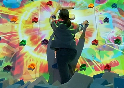 Indoor Activated Climbing Wall Interactive Games