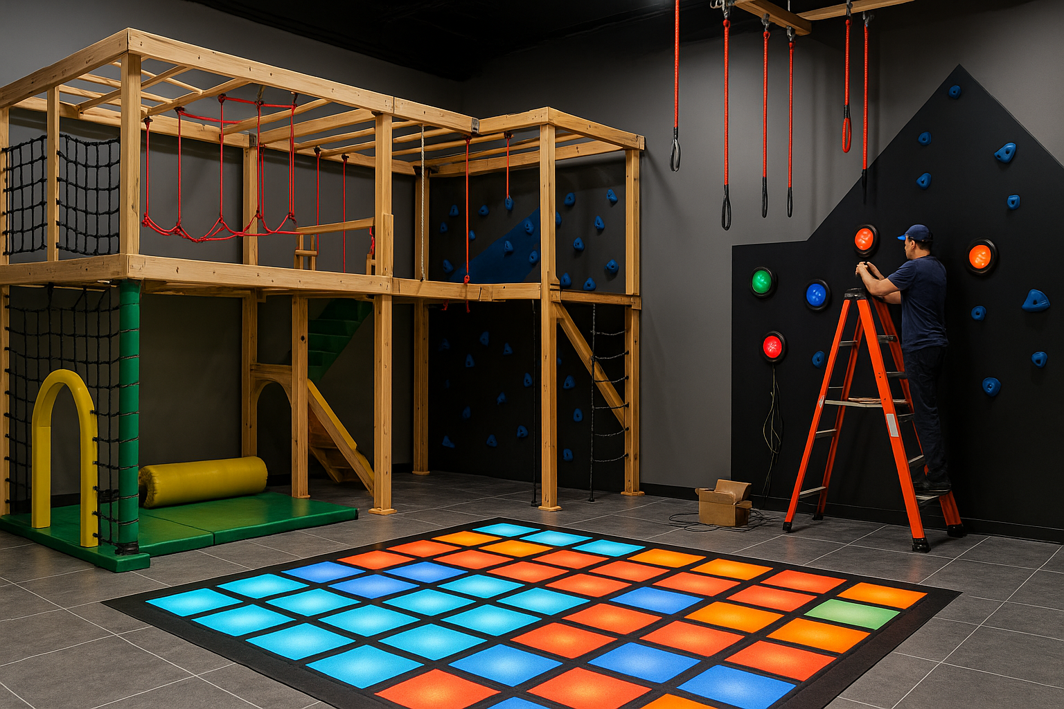 how to install adventure challenge house equipment