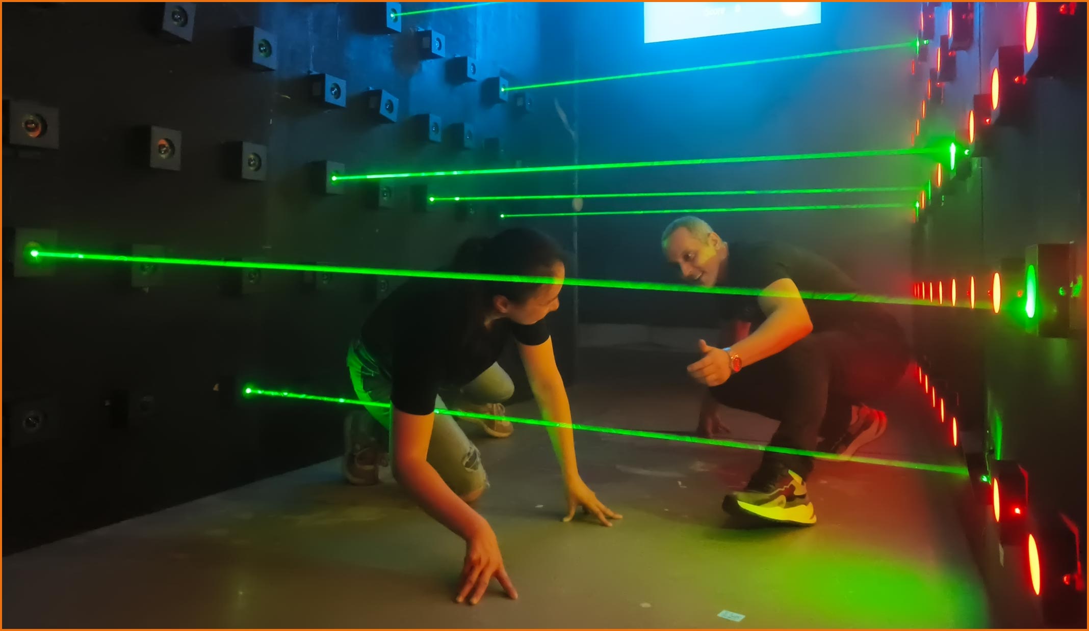 Branded Activate game room with white label software RFID wristbands and motion sensor challenges