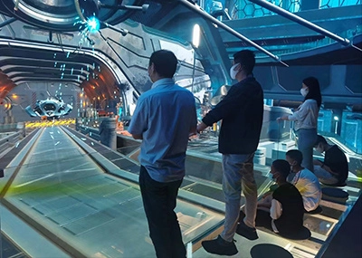 immersive art cave room projection games