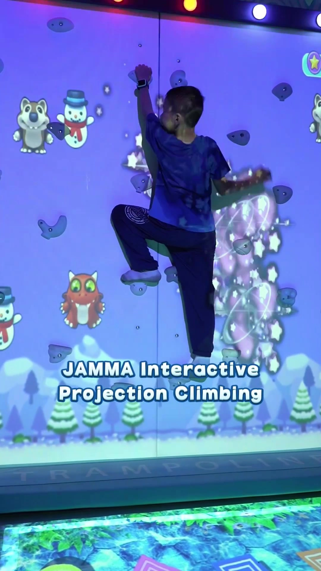 Interactive Climbing Wall Game System for Kids