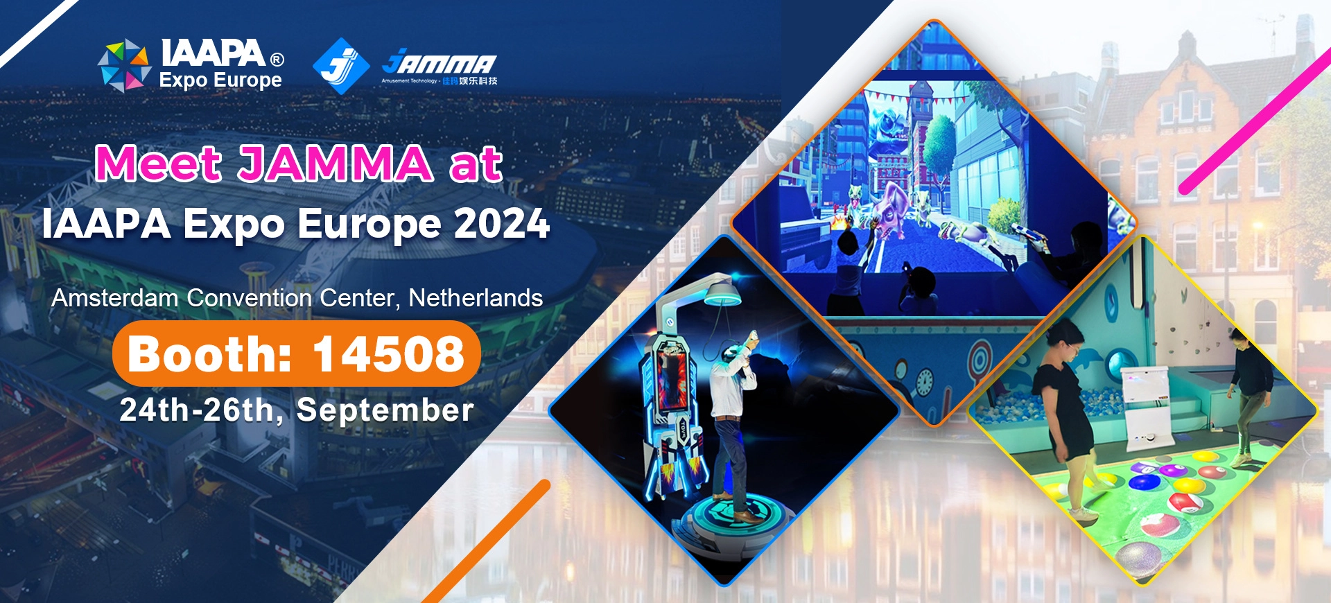 Meet JAMMA at IAAPA 2024 from September 24th to 26th!