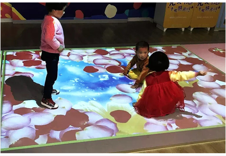 Removable interactive projection floor games software