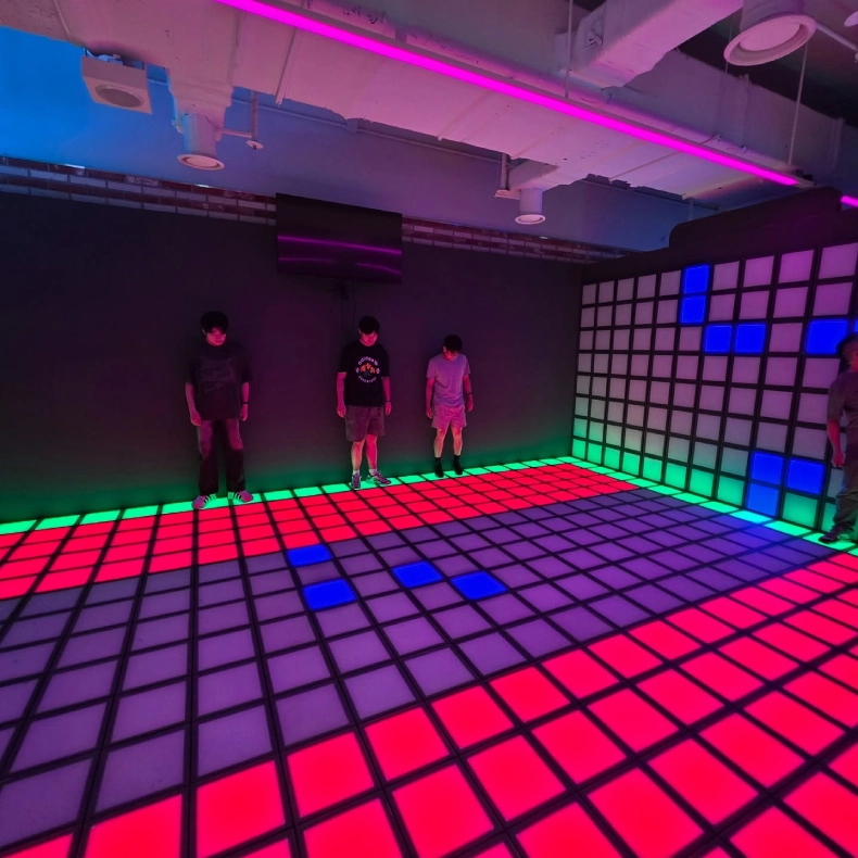 LED Floor Is Lava pixel tile game designed for interactive challenge rooms and active entertainment venues