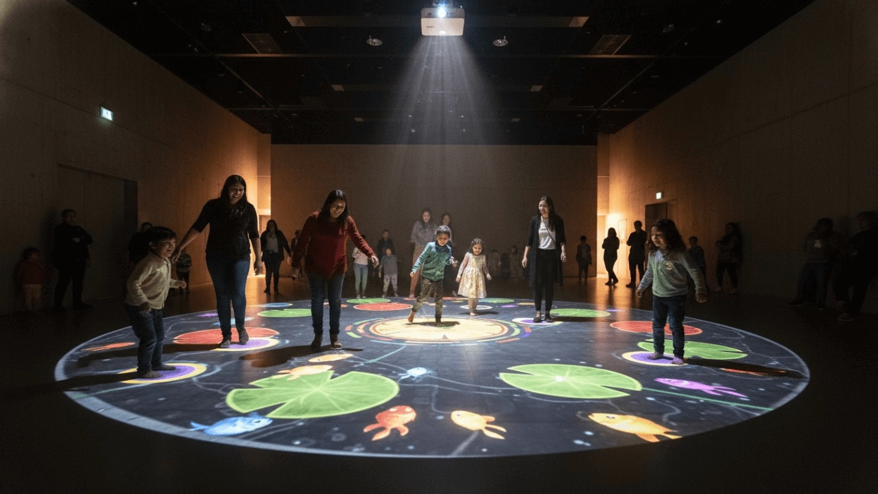 immersive LED display floor system for game clubs