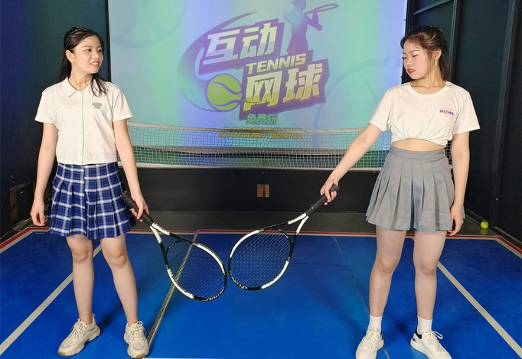 Top-Indoor-Tennis-Racketball-Training-Simulator-Dual-Player-Game-(1) Top tennis racketball training games factory