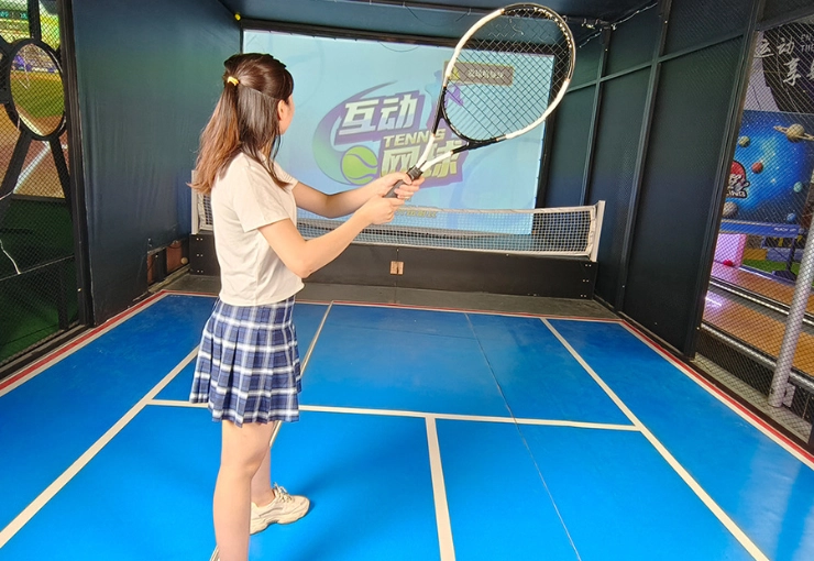 Top-Indoor-Tennis-Racketball-Training-Simulator-Dual-Player-Game-(3) Order dual player tennis simulator software