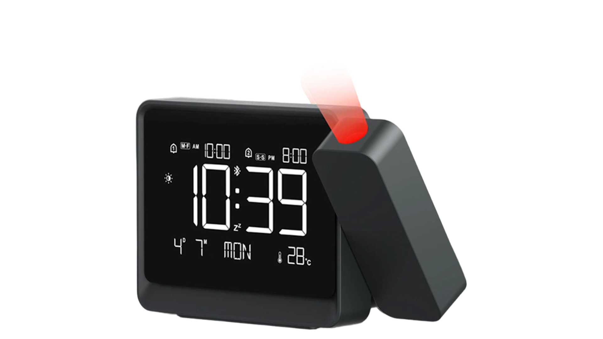 1Digital Projection Alarm Clock Custom Sound Modern Stylish For Bedroom - Youben life