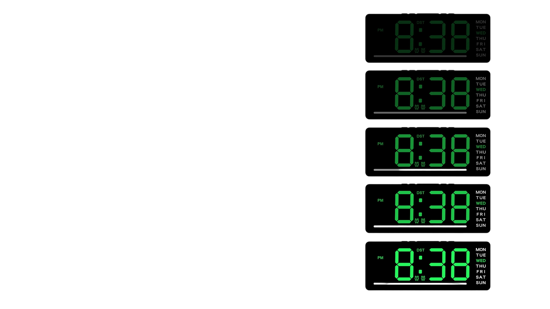 5Wholesale Digital Alarm Clock From Supplier Modern Stylish For Tabletop Desk - Youben life