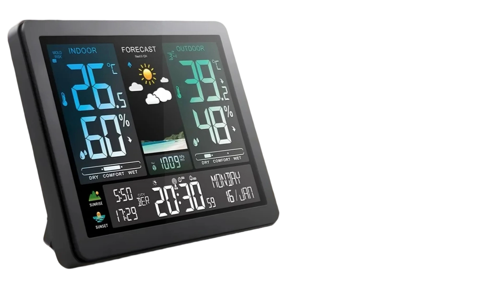 6Min Max Registering Thermometer With Alarm Clock Humidity Temp Gauge - Youben life