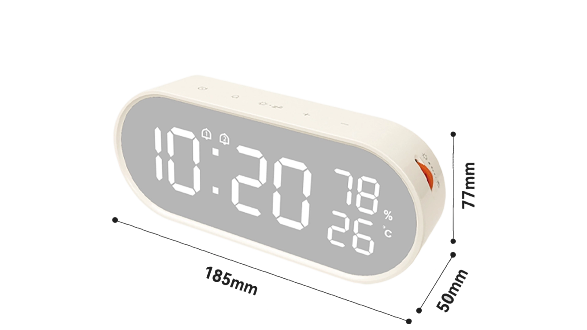 9Digital Alarm Clock Custom Sound With Thermometer For Home Bedroom - Youben life