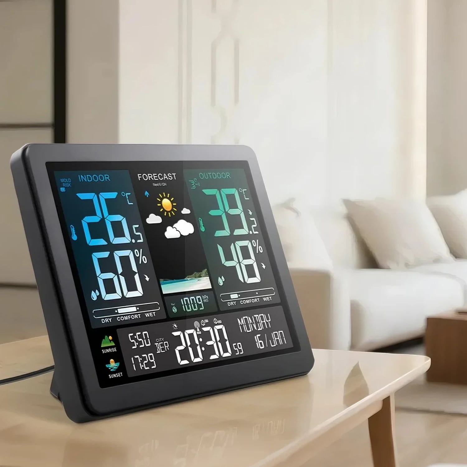 calibrated smart thermometer alarm clock for home and kitchen calibrated smart thermometer alarm clock for home and kitchen