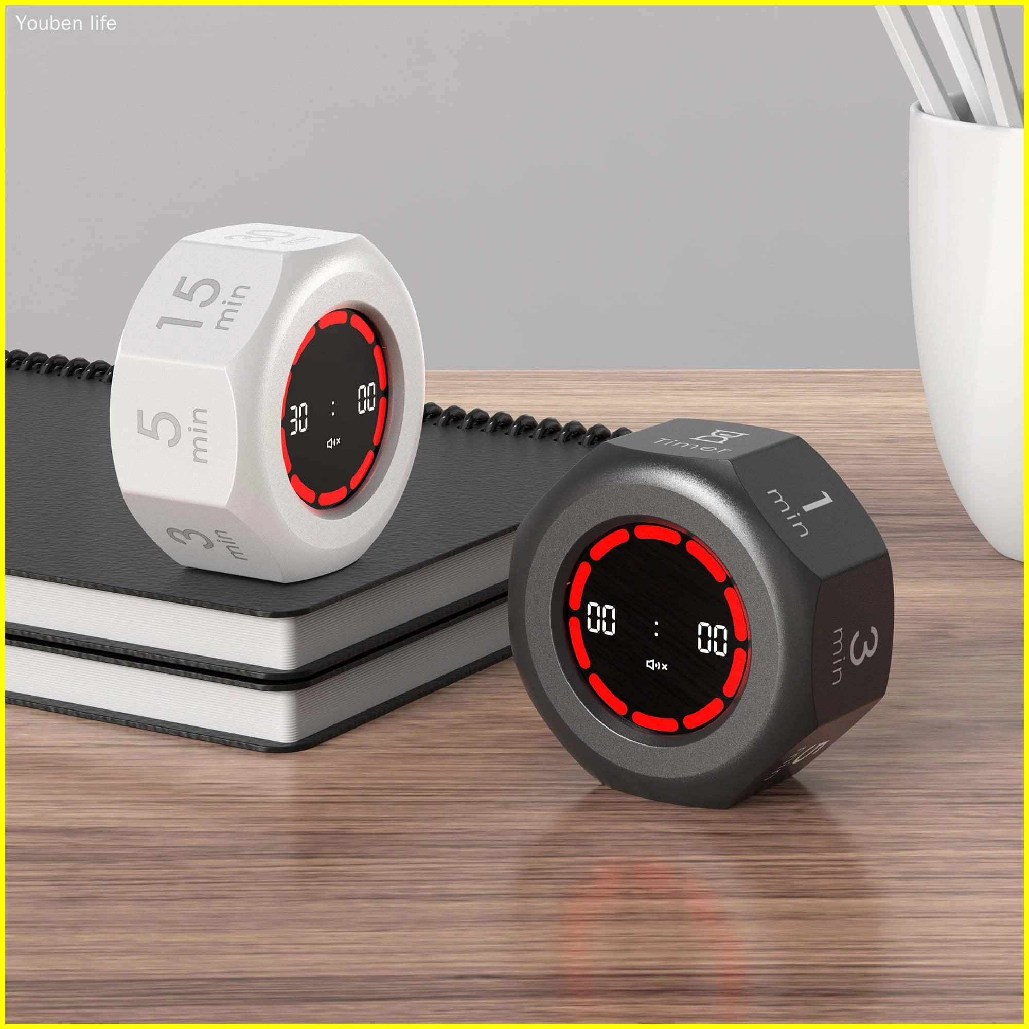 Custom Eight Side Gravity Pomodoro Timer ODM for Businesses Wholesale Study Kitchen Focus Timer - Youben life