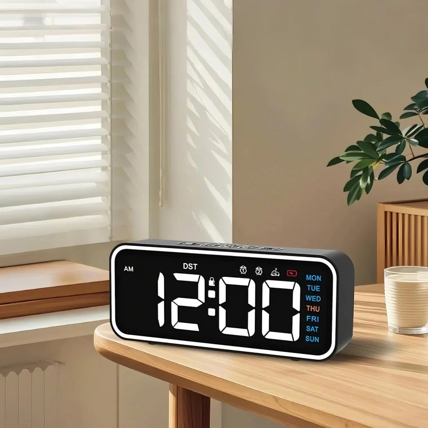Digital Alarm Clock For Home Bedroom With Hygrometer Sensor Electronic Clock - Youben life