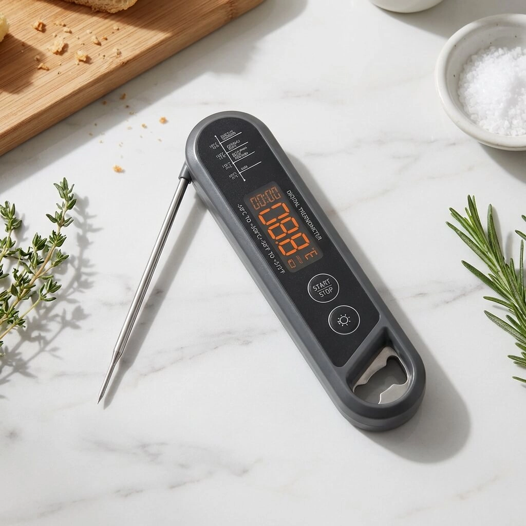 Digital Food Thermometer Meat Thermometer Foldable Probe Timer Bottle Opener Cooking BBQ Kitchen Tool Factory Wholesale - Youben life