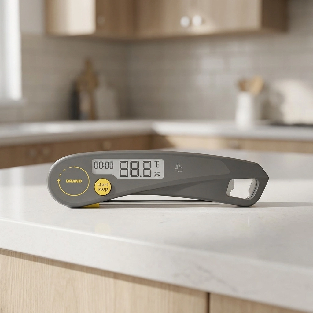 Digital Instant Read Food Thermometer Foldable Probe Meat Thermometer with Timer Bottle Opener Kitchen BBQ Supplier - Youben life