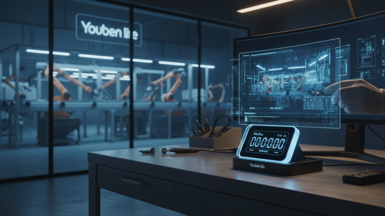 Digital timer OEM manufacturing process showing design and factory production