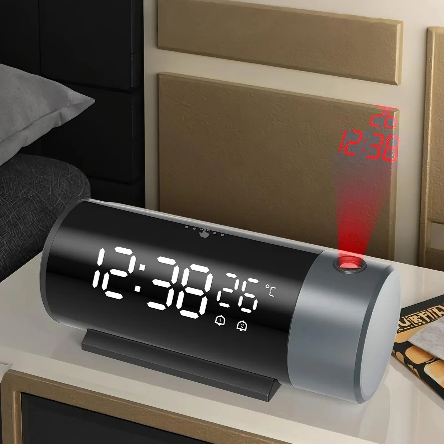 Direct Manufacturer Digital Projection Alarm Clock Modern With Thermometer - Youben life