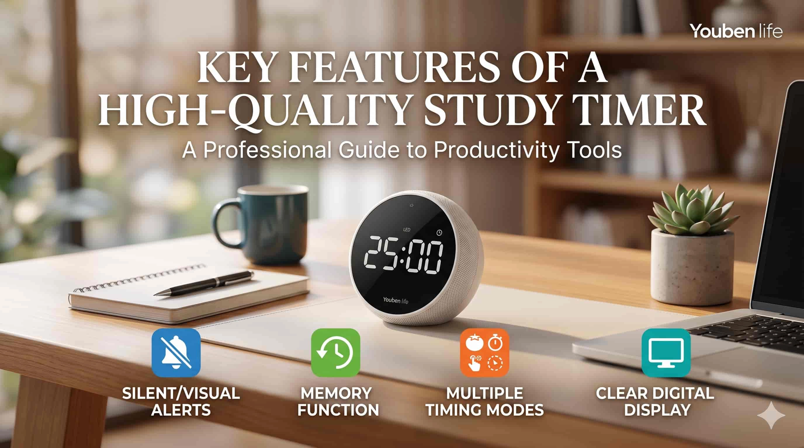 Key features of a high-quality study timer for productivity. - Youben life