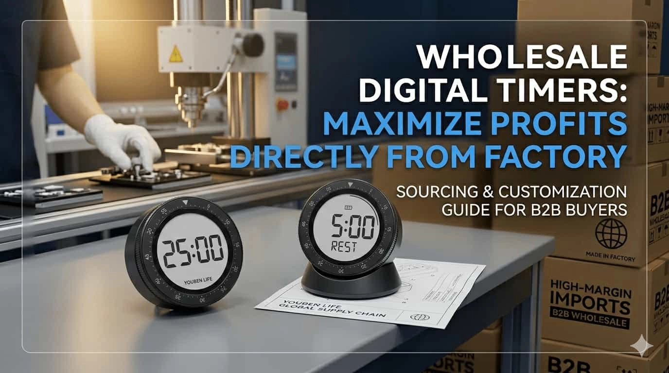 Two digital timers on a desk in a factory setting for wholesale distribution. - Youben life